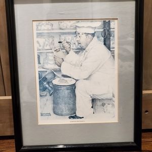 Norman Rockwell framed print.